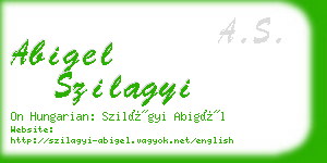 abigel szilagyi business card